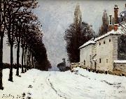 Alfred Sisley Snow on the Road,Louveciennes china oil painting artist